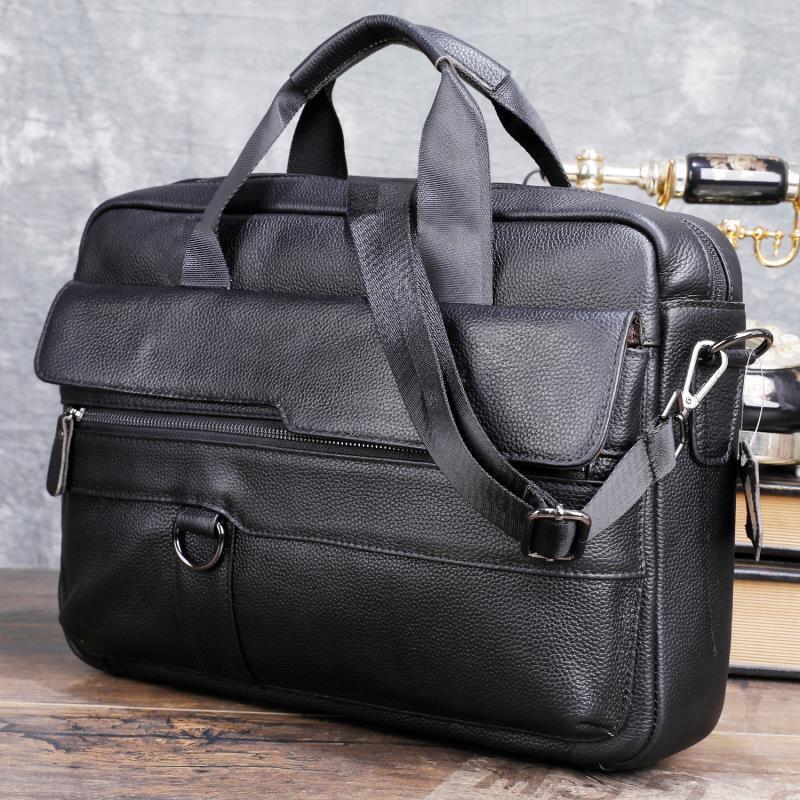 Leather Briefcase - Lớn Nam Da Thật Chính Hãng