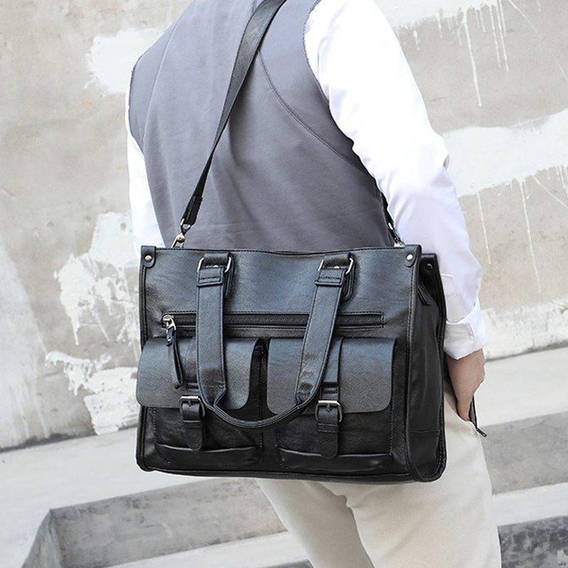 PU Leather Shoulder Briefcase  - đánh giá và giá Leather Briefcase
