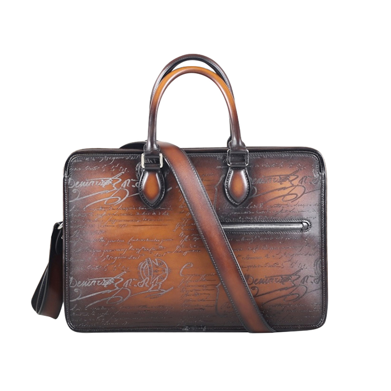 DIMY 2025 men's new business b - đánh giá và giá Leather Briefcase