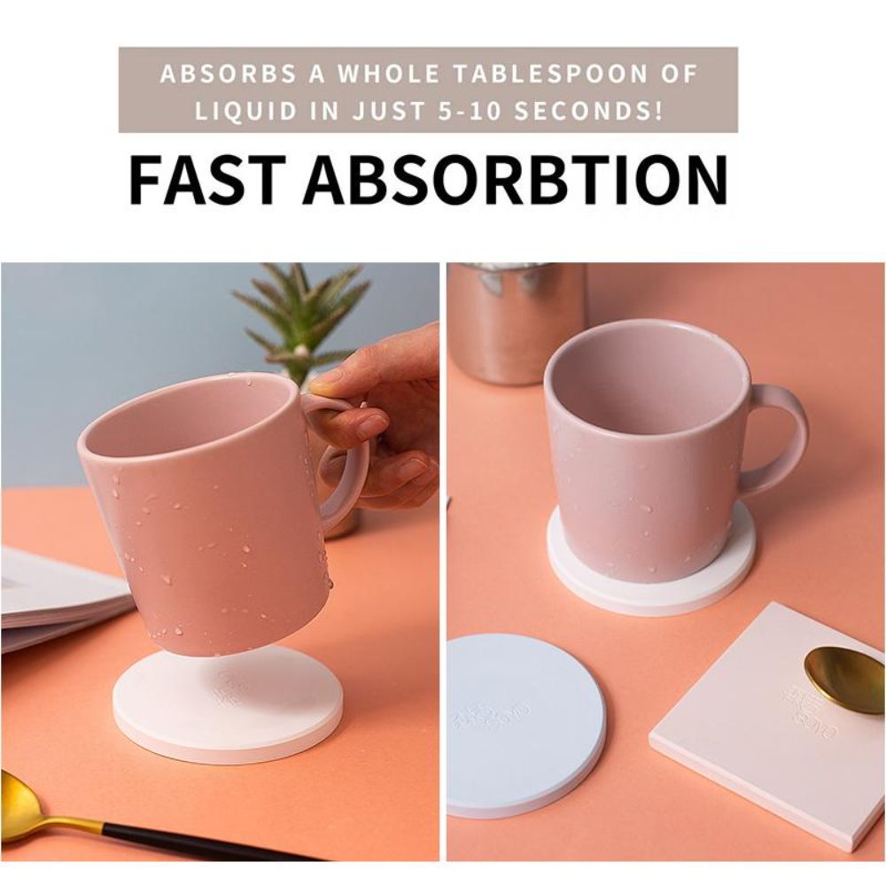 New Quick Drying Diatomite Coa - đánh giá và giá Marble Coaster Set