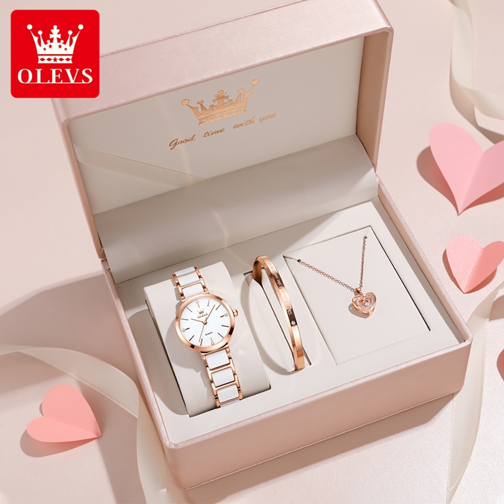 OLEVS Women Watch 5877 Luxury  - đánh giá và giá Luxury Gift Set
