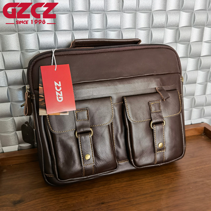 GZCZ Men's Handbag Leisure Bus - đánh giá và giá Leather Briefcase