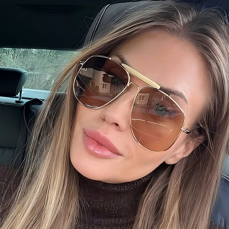 Retro Metal Double Bridge Pilo - đánh giá và giá Designer Sunglasses