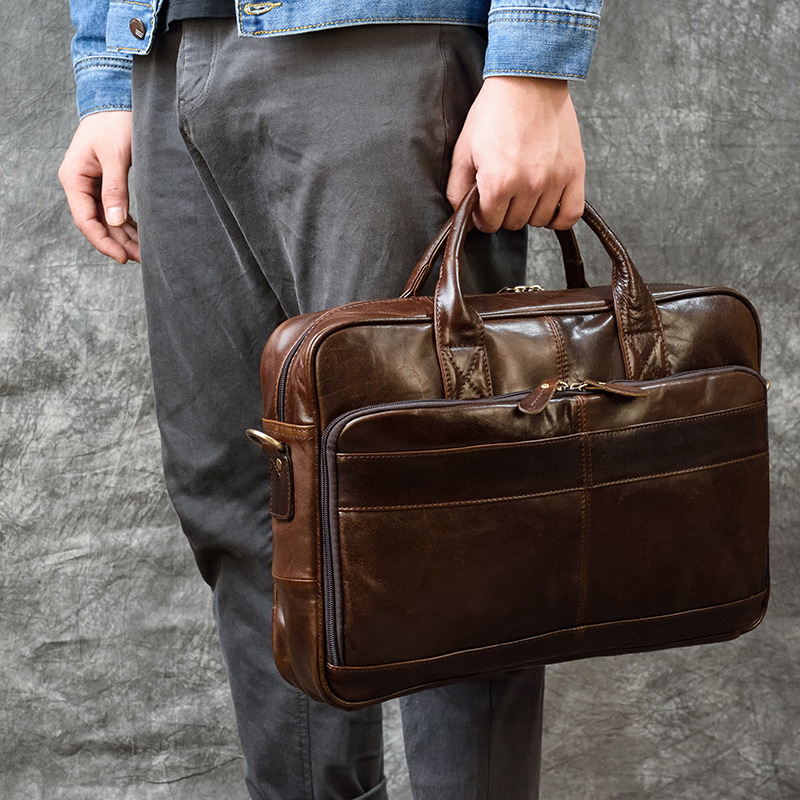 Luxury Genuine Leather Handbag - đánh giá và giá Leather Briefcase