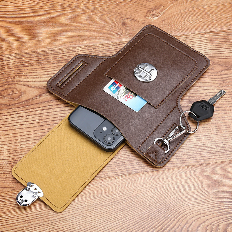 Men Belt Cellphone Loop Holste - đánh giá và giá Leather Wallet Men