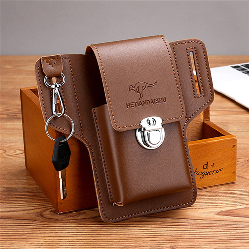 Phone Belt Bag For Men Bags Ce - đánh giá và giá Leather Wallet Men