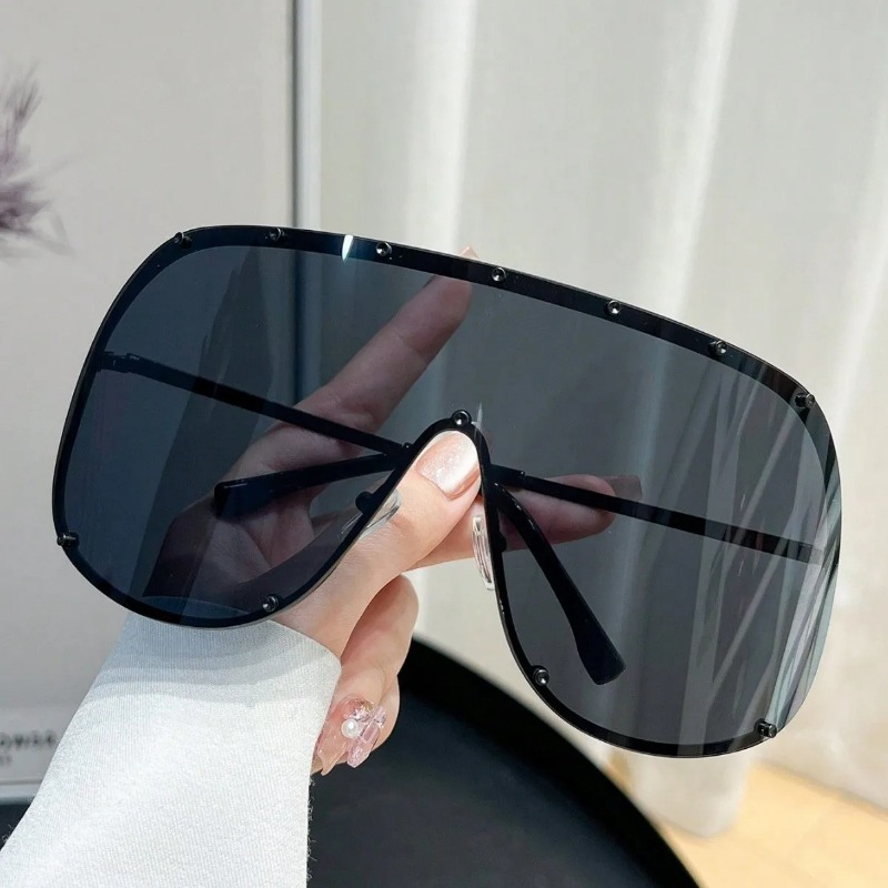 New Lntegrated Oversized Oval  - đánh giá và giá Sunglasses Uv400