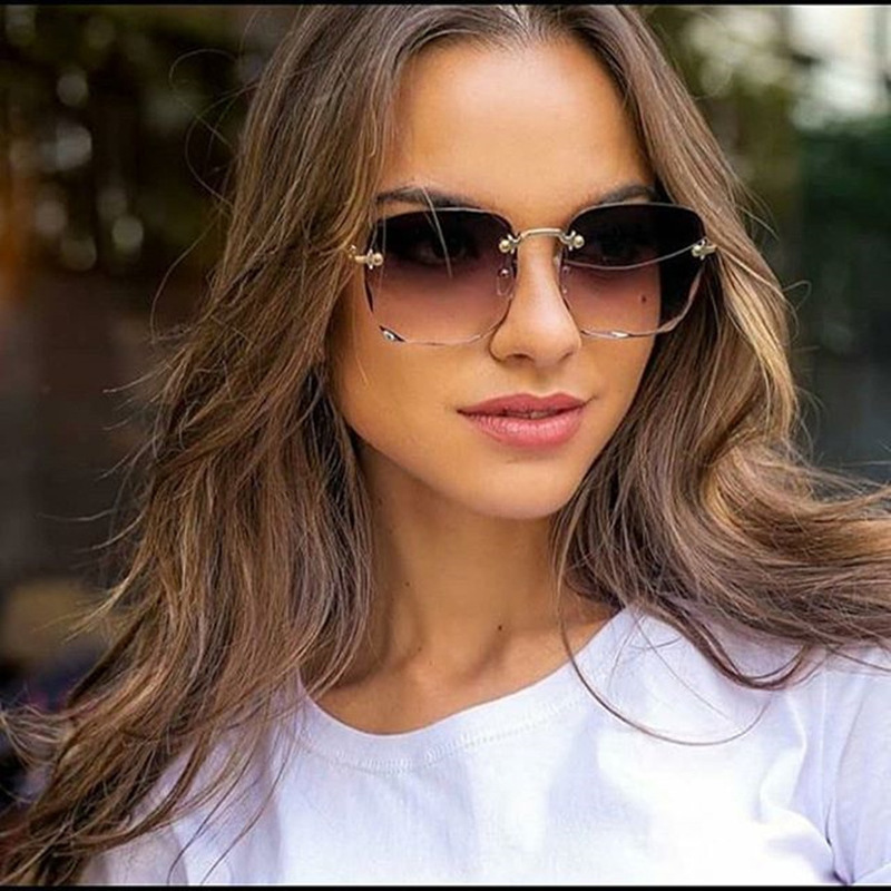 1/3PCS New Rimless Women's Sun - đánh giá và giá Designer Sunglasses