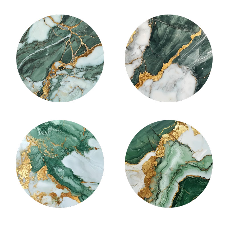 4 Pieces of Marble Pattern Pri - đánh giá và giá Marble Coaster Set